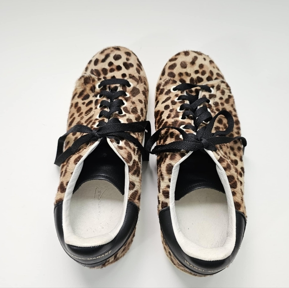 Isabel Marant Bart Calf Hair low top leopard sneakers - Picture 5 of 10